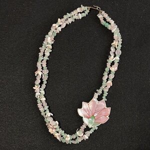 Floral Gemstone Necklace